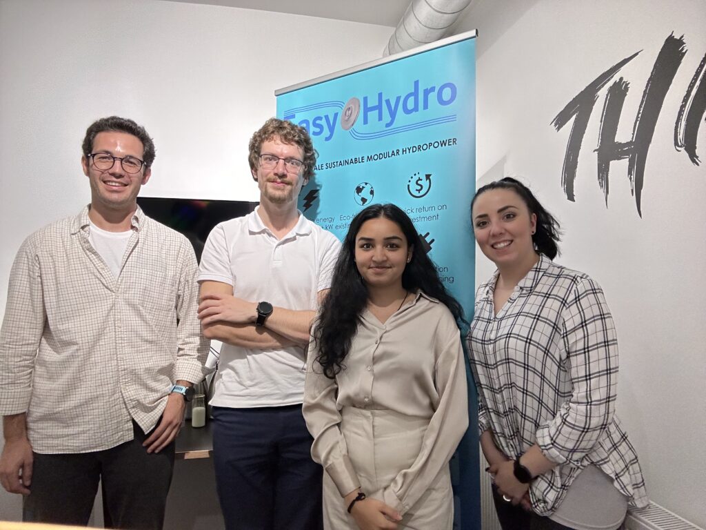 From the left: Miguel, Daniele, Bhavya and Nadia from Easy Hydro